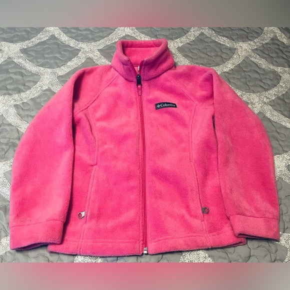 Columbia Girls' Benton Spring Fleece Jacket. “Pink Ice”, XS (6-6X) - Picture 1 of 13